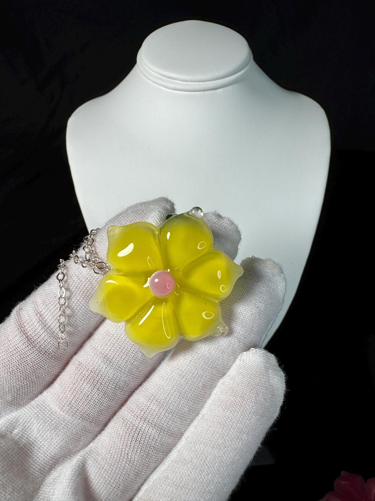 Button Flower Pendant