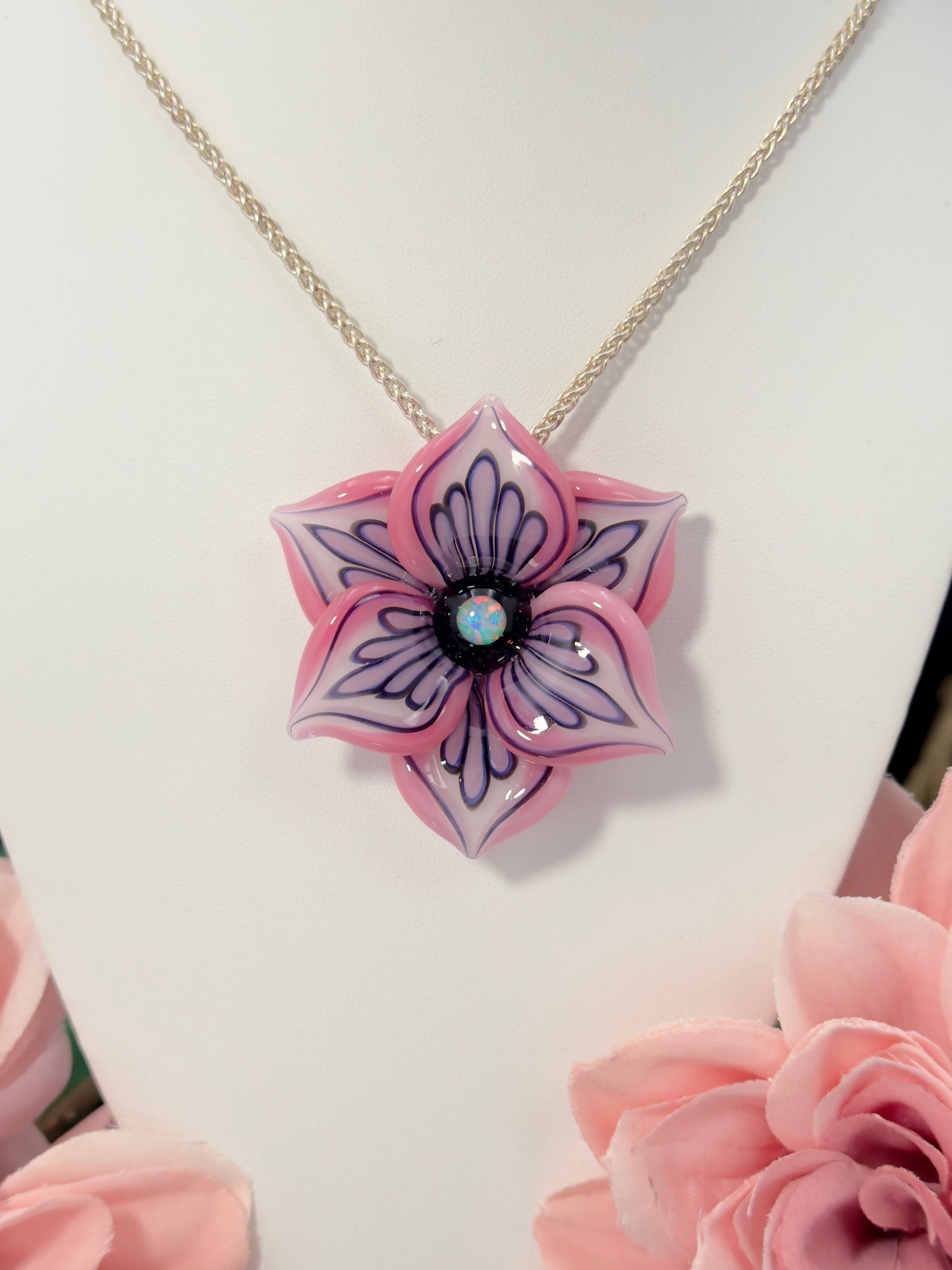 Pink Flower Pendant