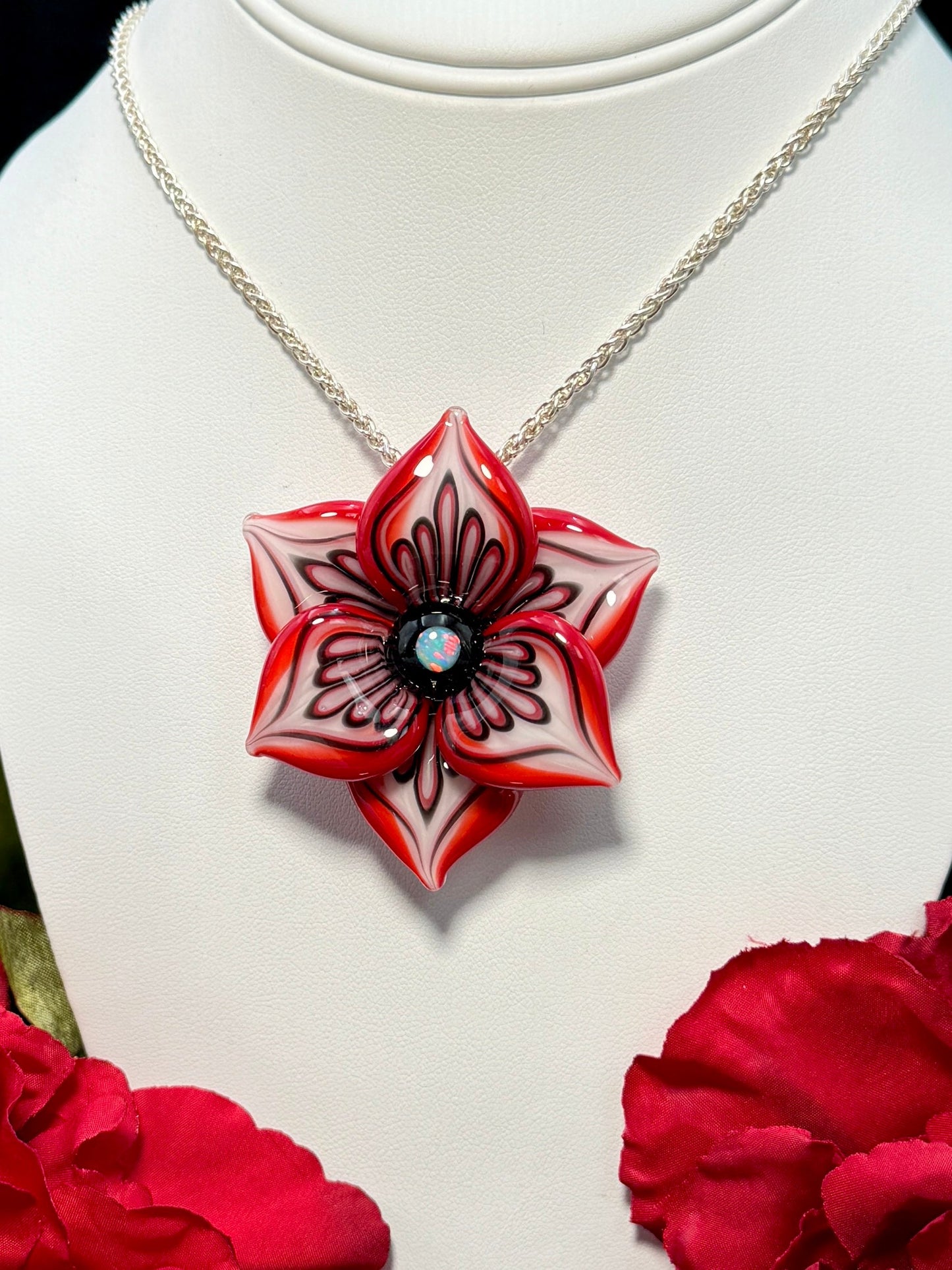 Red Flower Pendant