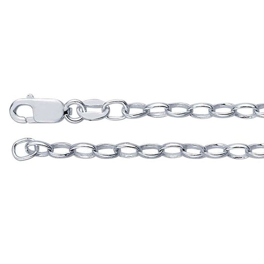 CHAIN SS 2.8MM OVAL ROLO 16"