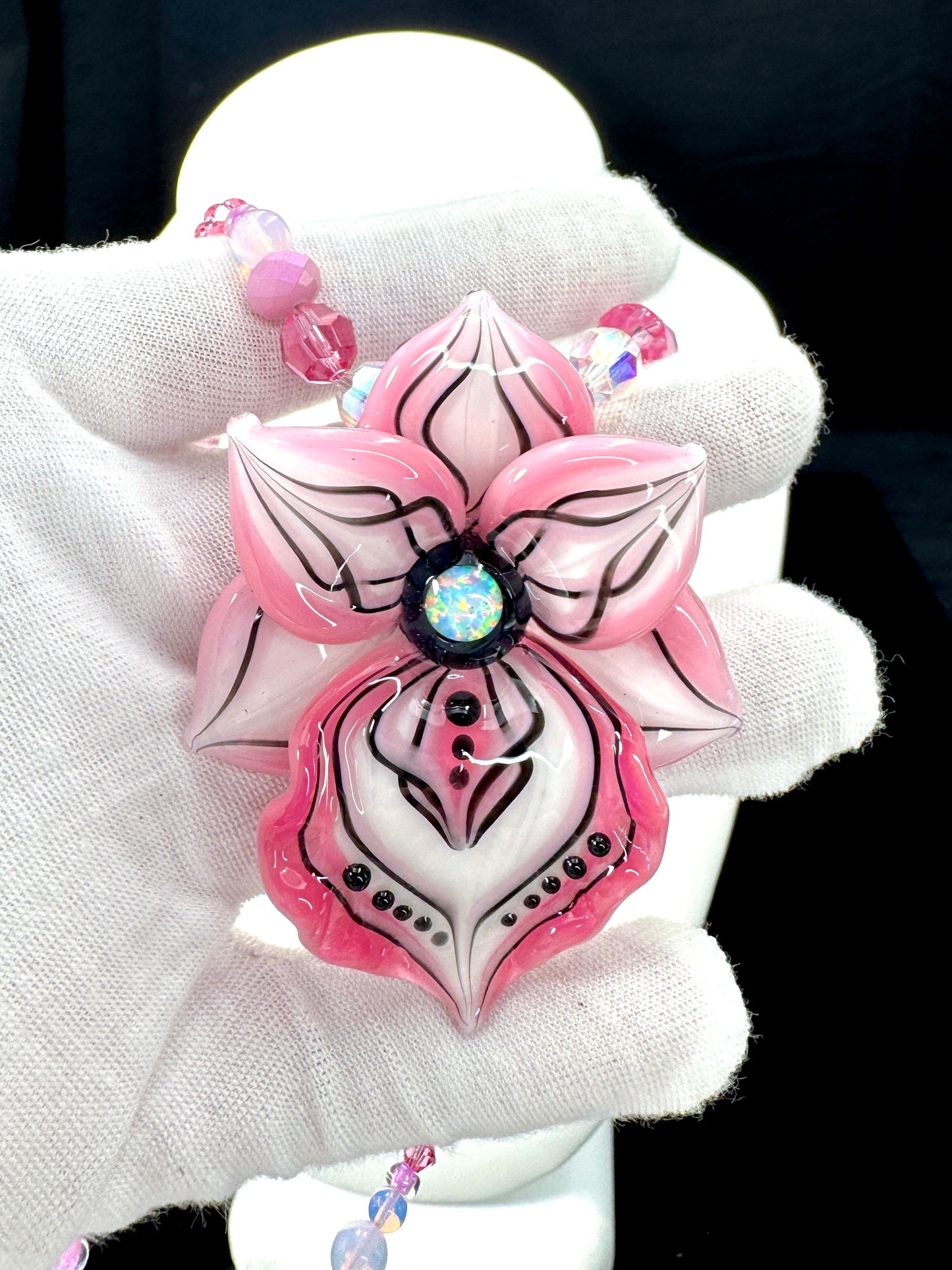 Pink Orchid Necklace
