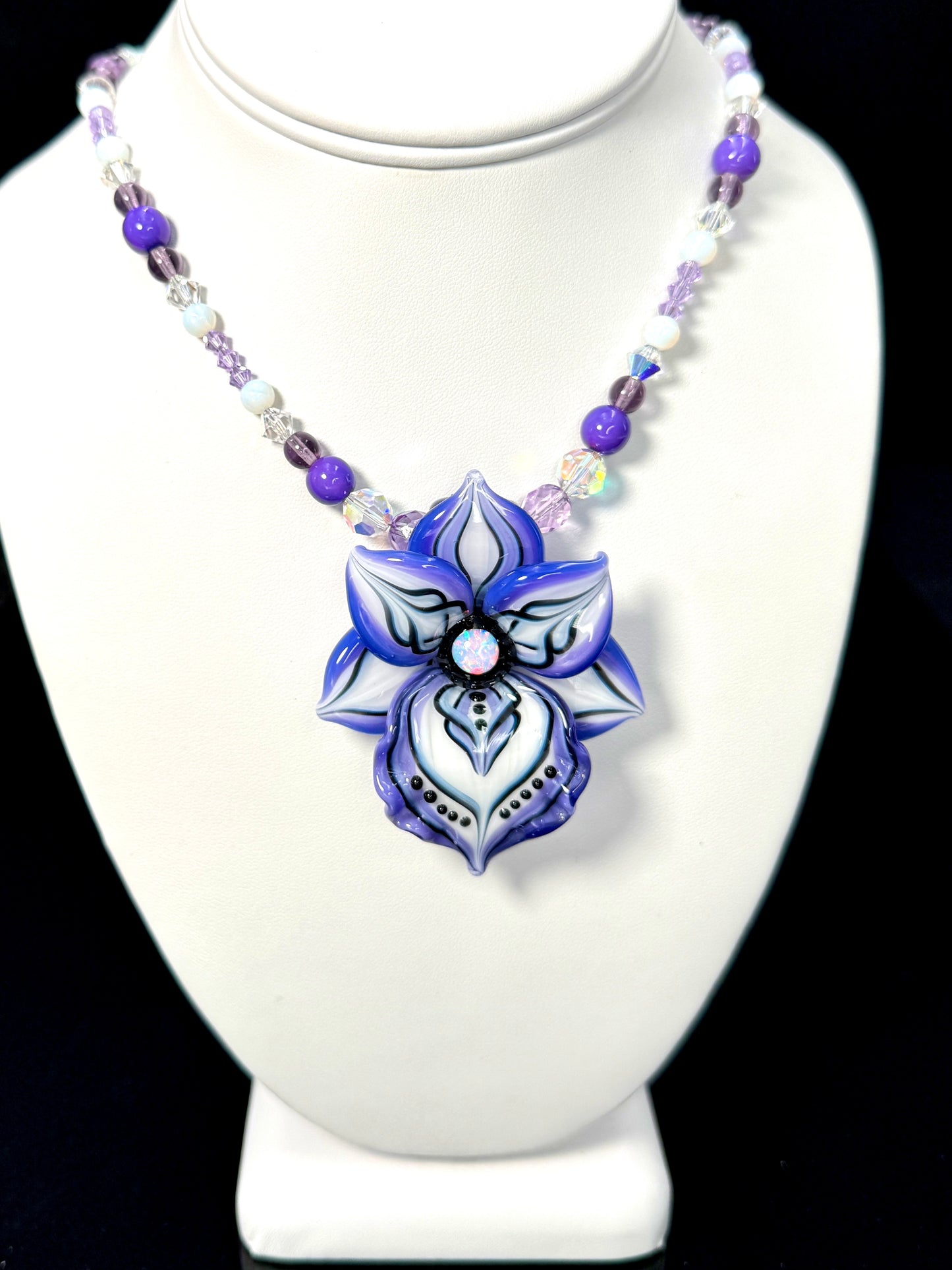 Purple Orchid Necklace