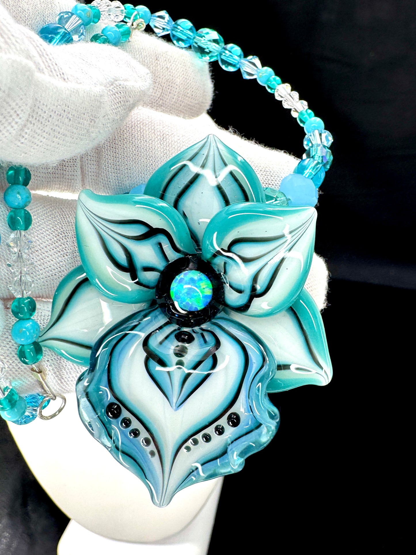 Blue Orchid Necklace