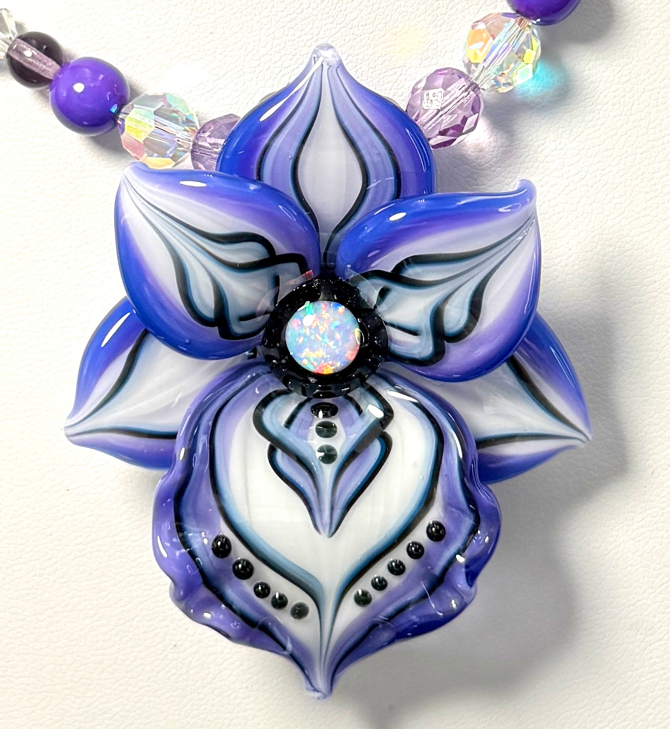 Purple Orchid Necklace