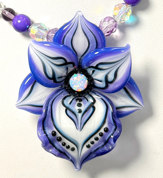 Purple Orchid Necklace